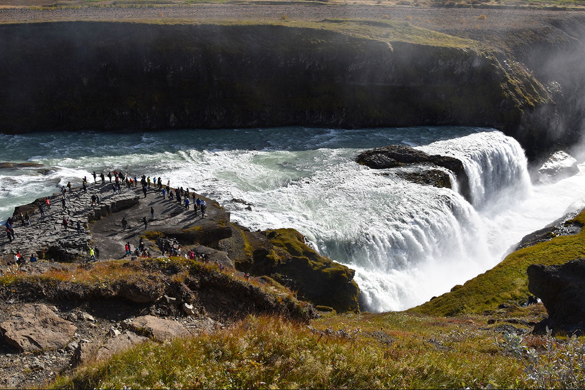 De Gullfoss waterval in IJsland