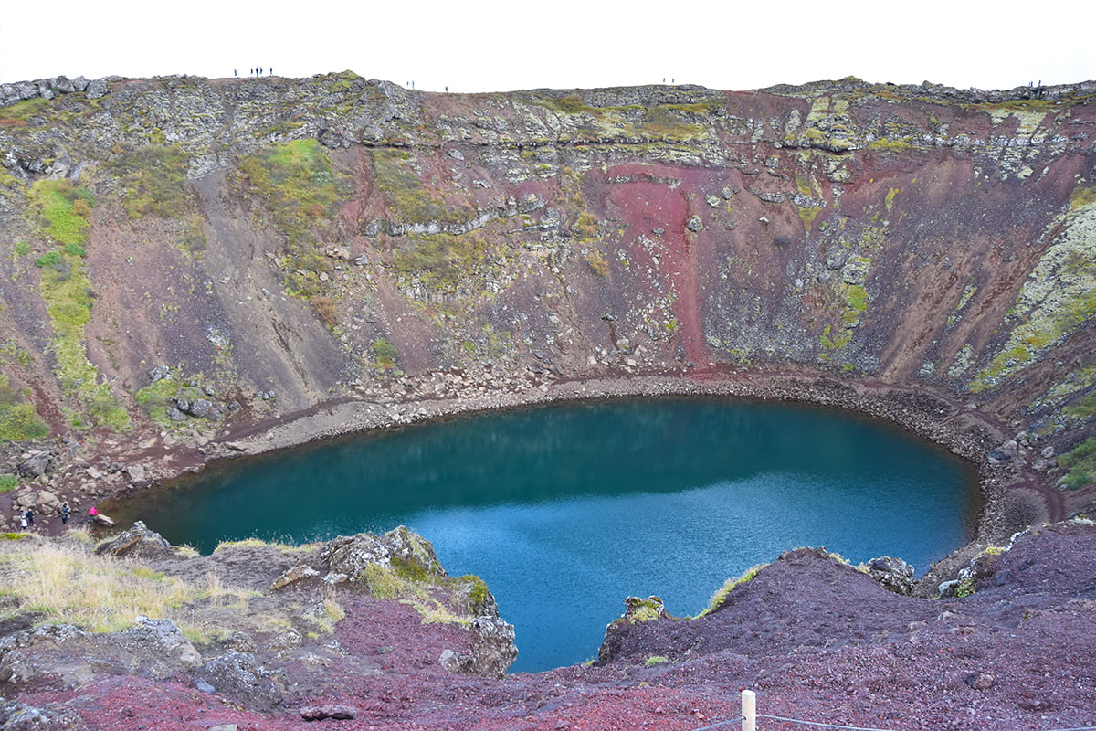 Het Kerið kratermeer in IJsland