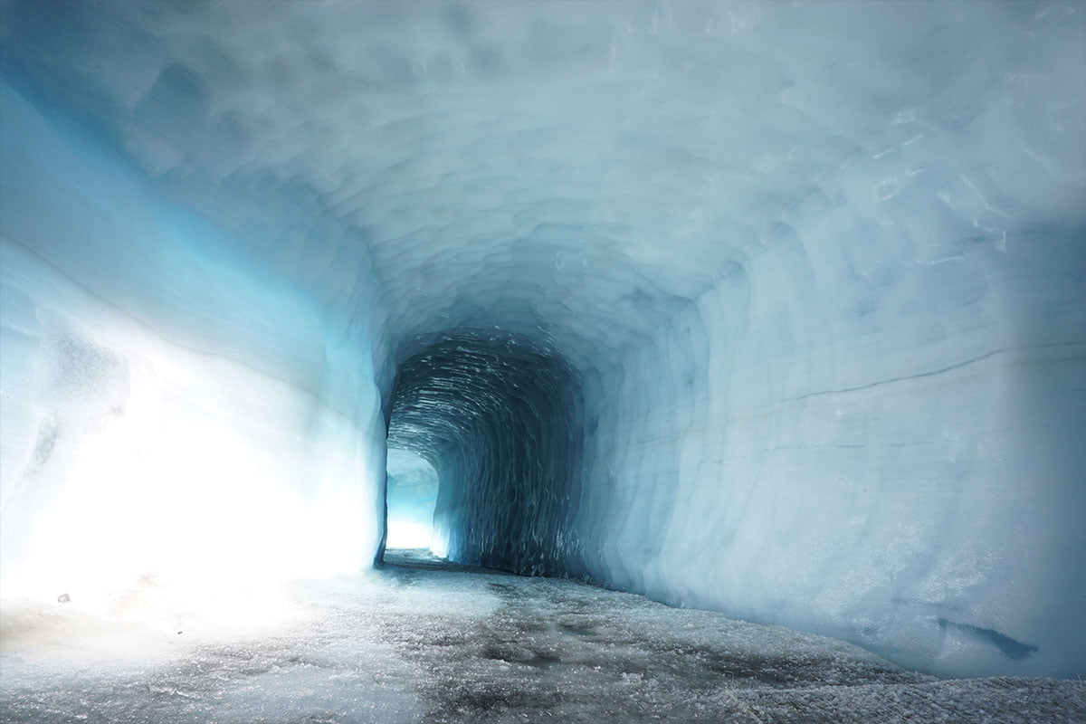 De Langjökull ijsgrot in IJsland