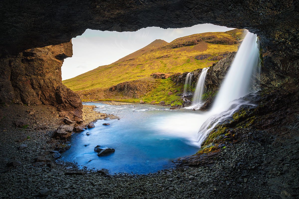 De Skutafoss waterval in IJsland