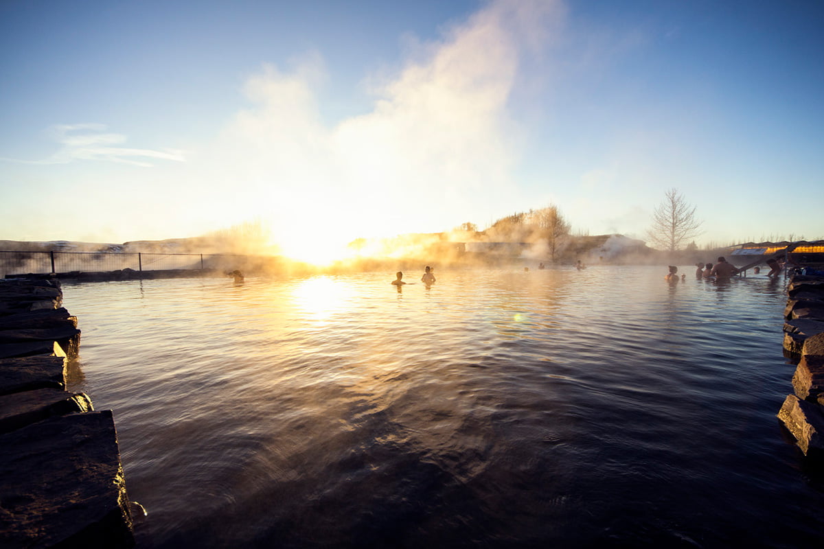 De Secret Lagoon in IJsland