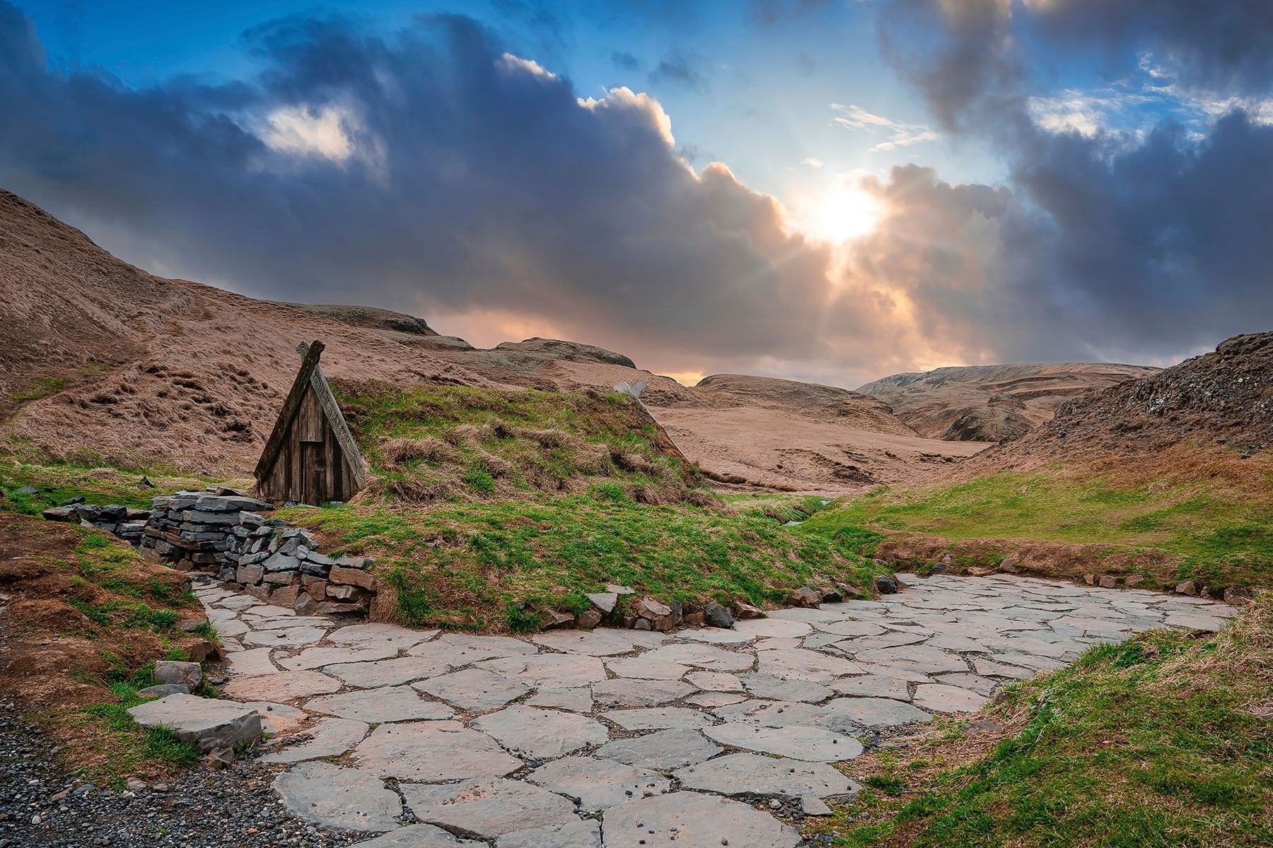 De Hrunalaug Hot Spring in IJsland
