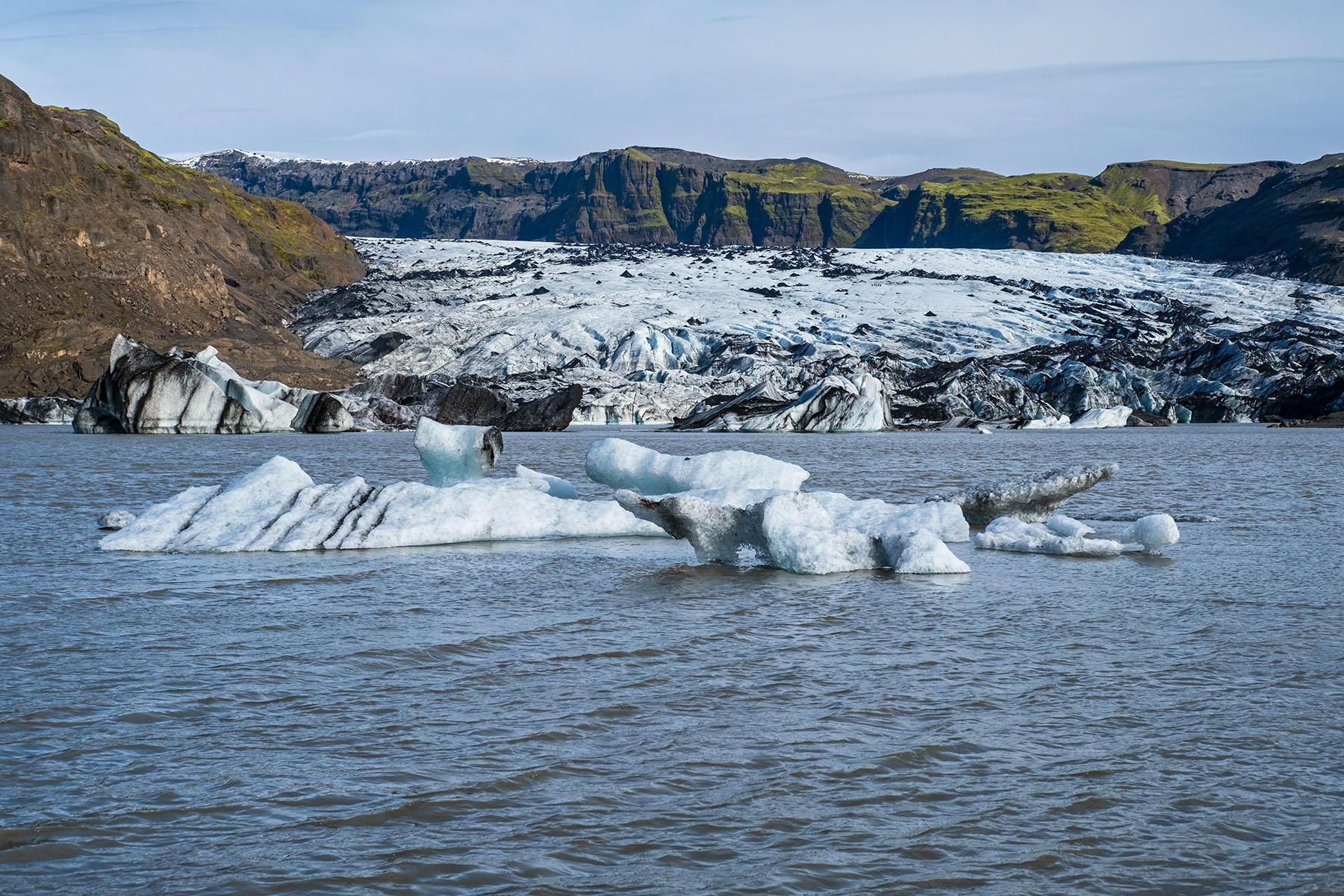 De Sólheimajökull gletsjer in IJsland
