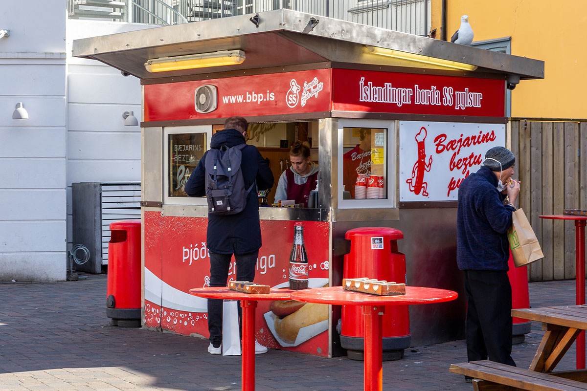 Baejarins beztu pylsur hotdog in Reykjavik