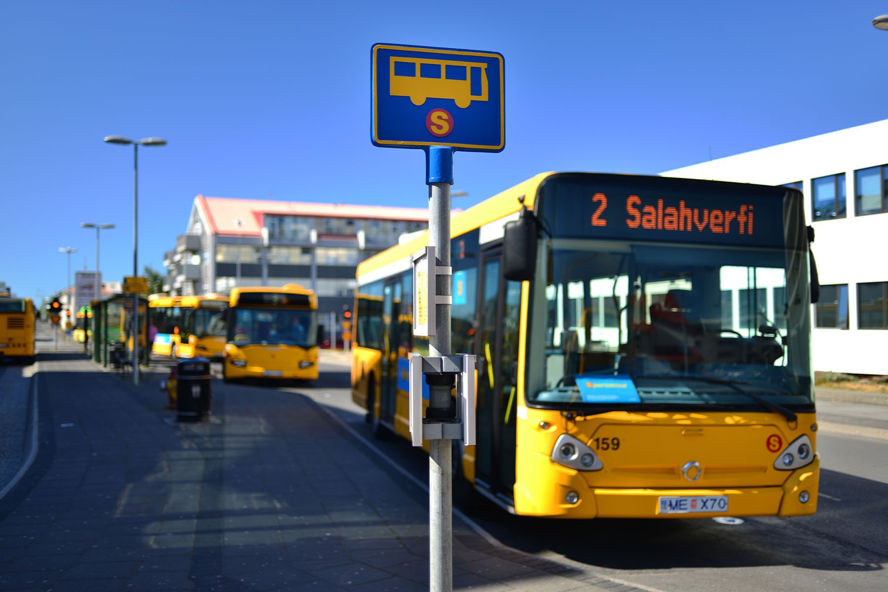 Bushalte in Reykjavik