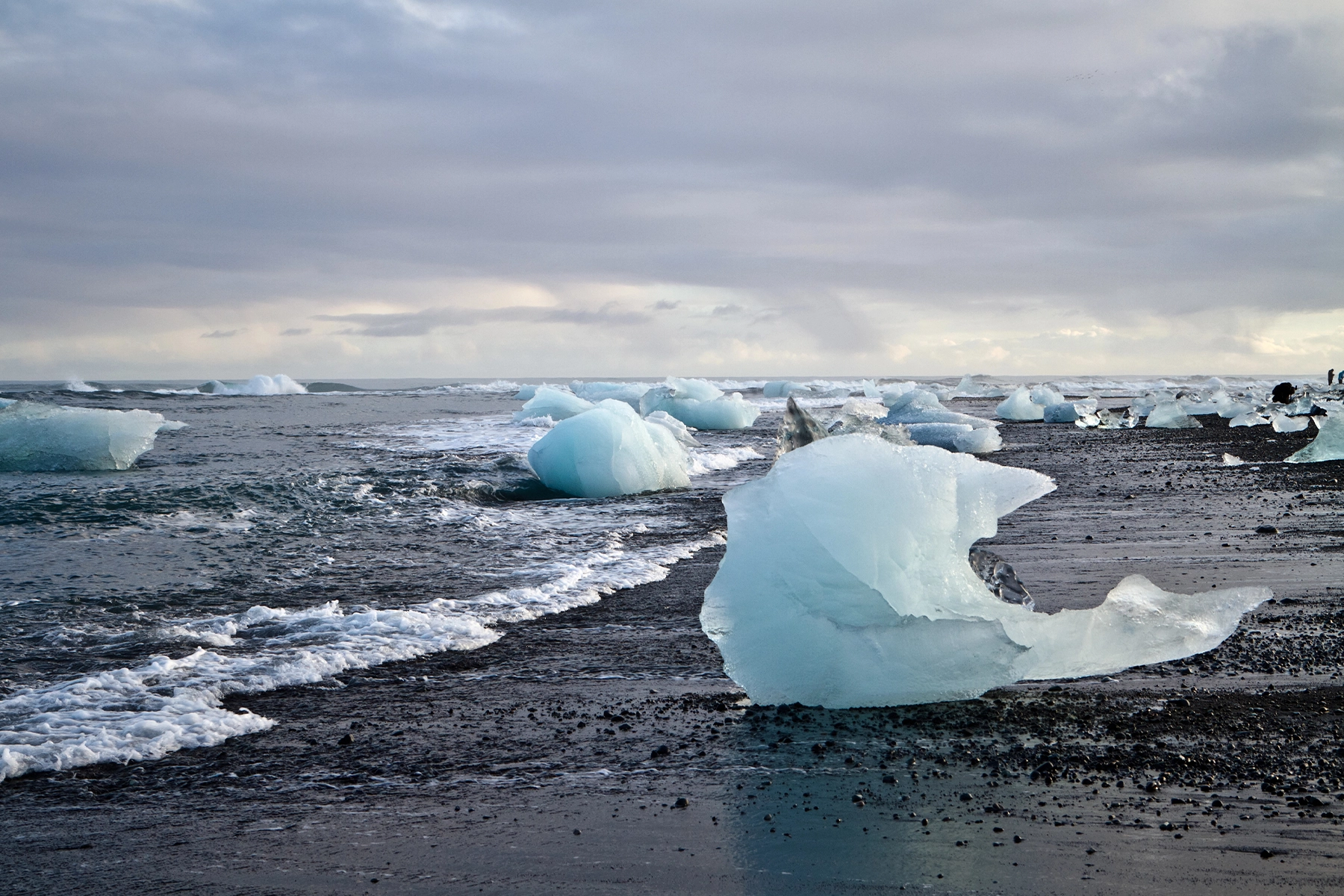Diamond beach in Zuid IJsland