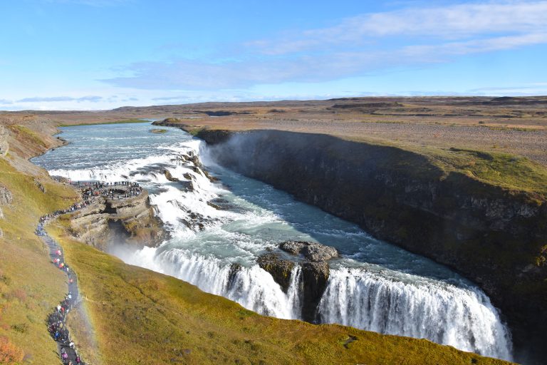 De Gullfoss waterval in IJsland