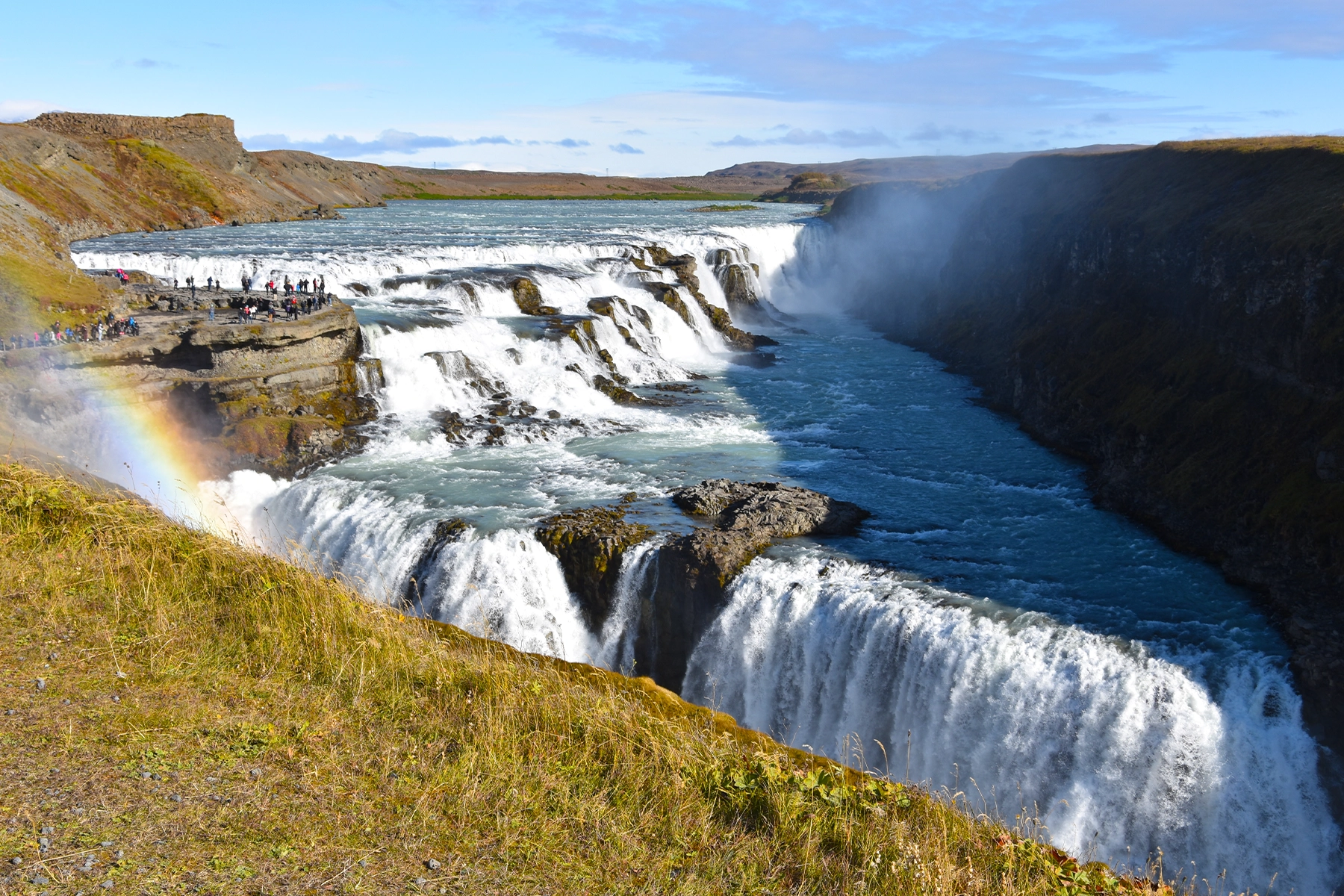 De Gullfoss waterval in IJsland bezoeken