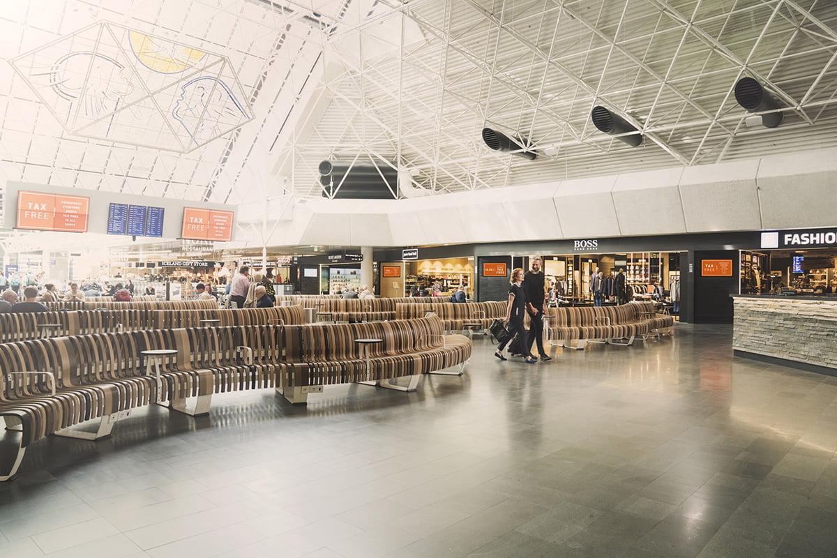 Keflavik International Airport in IJsland