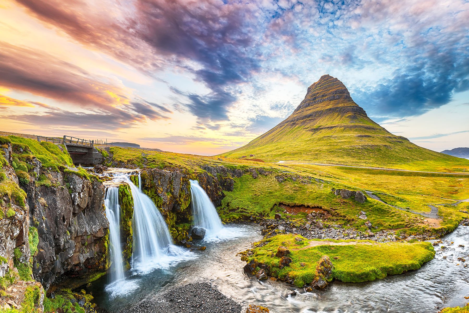 Kirkjufellfoss waterval in IJsland