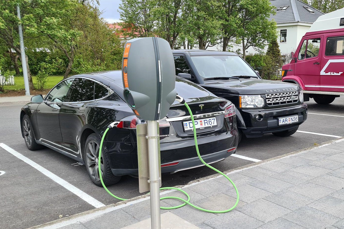 Laadstation in IJsland voor elektrische auto