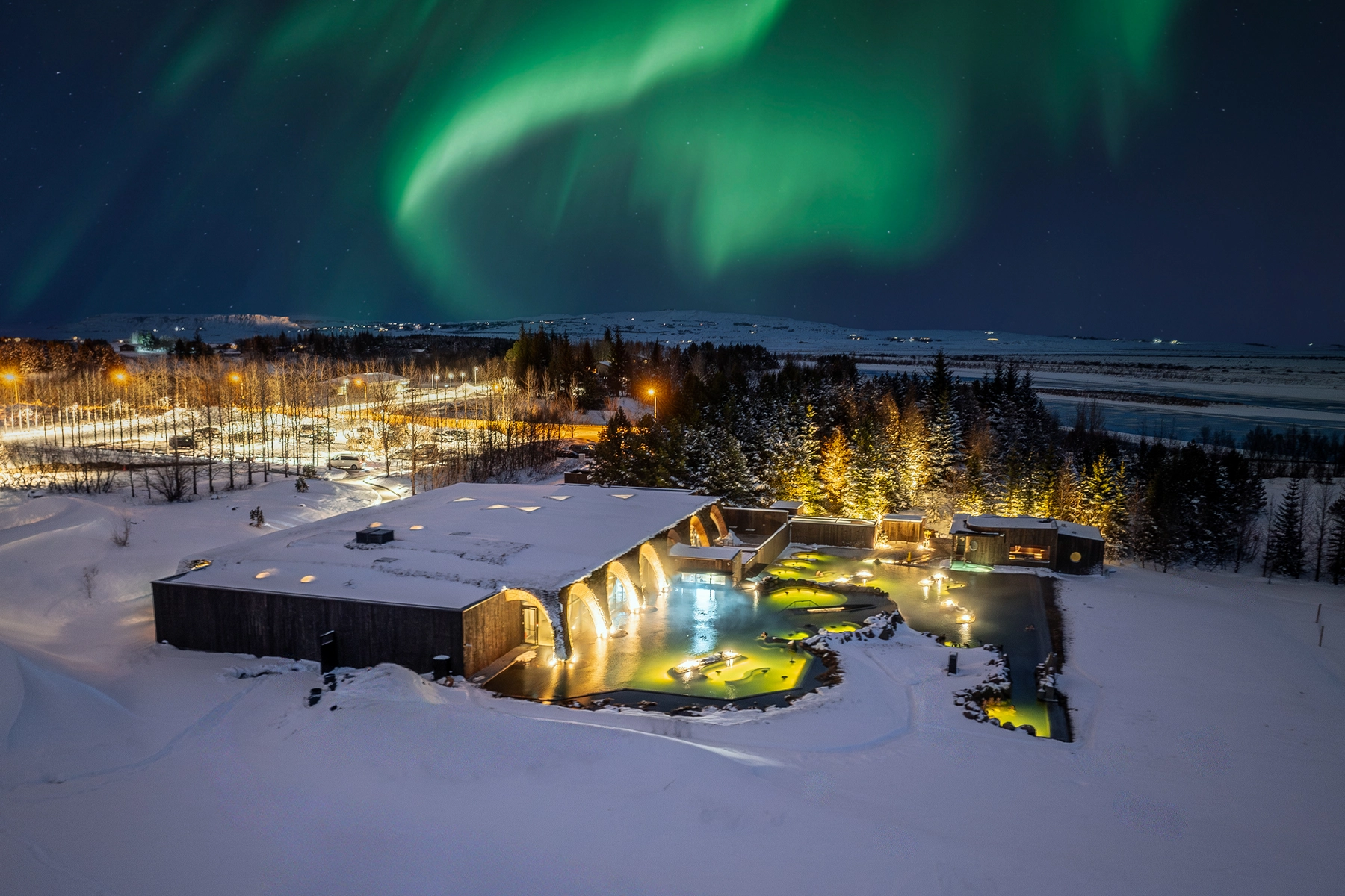 Het Laugarás Lagoon geothermische zwembad in IJsland