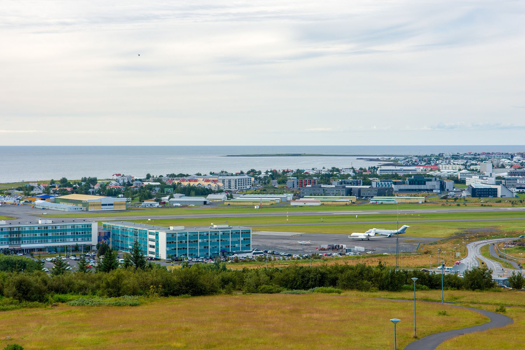 Reykjavik airport in IJsland