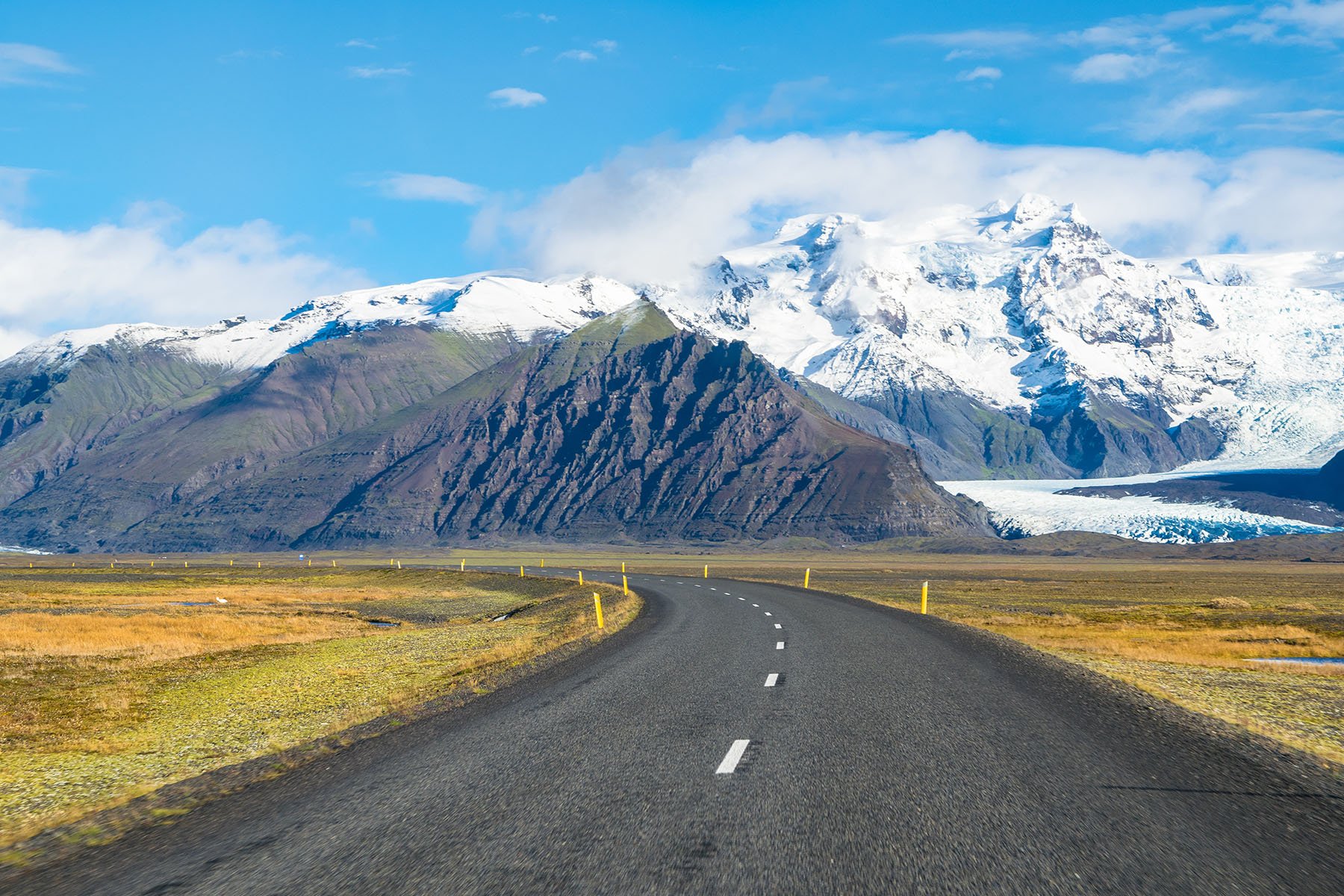 De Hvannadalshnukur berg en Skaftafellsjokull gletsjer in IJsland
