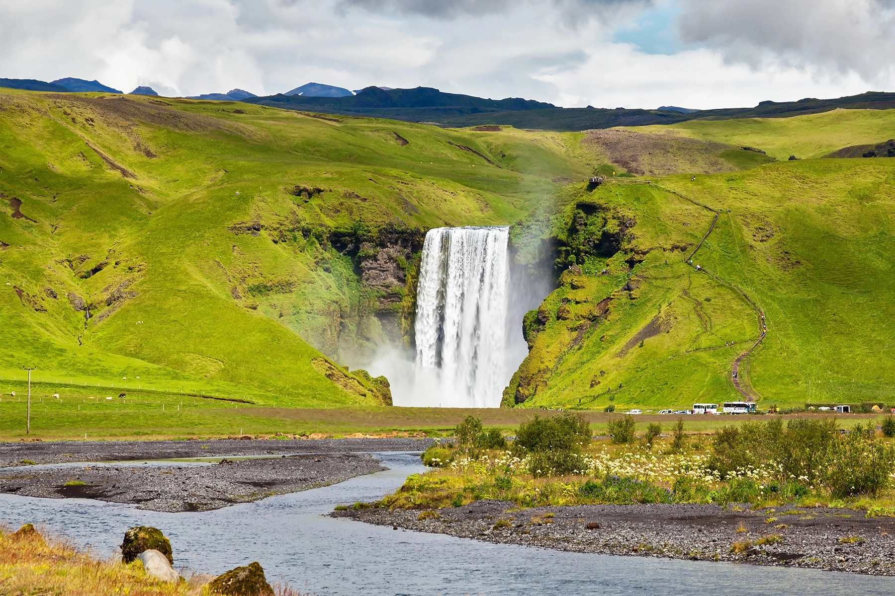 De Skogafoss waterval in IJsland