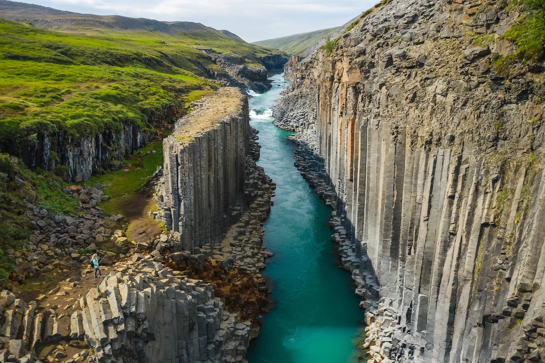 Bezoek de Stuðlagil canyon in IJsland