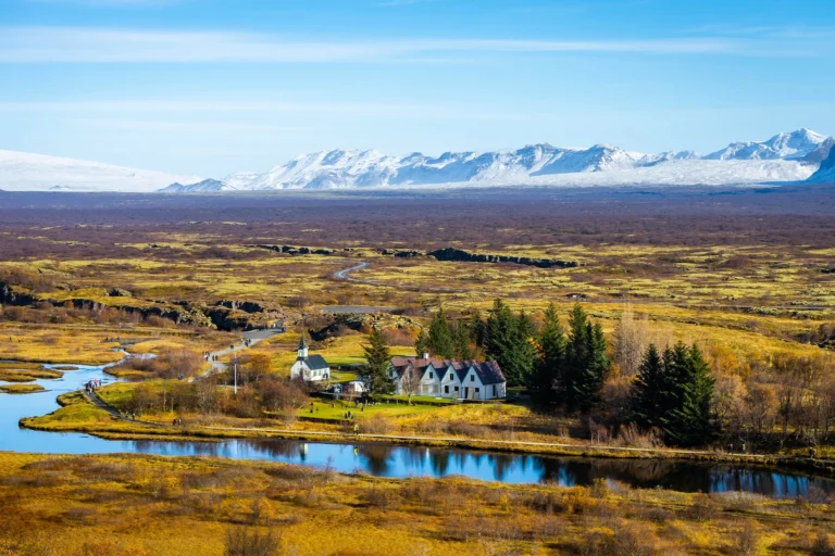 Het nationale park Þingvellir National Park in IJsland