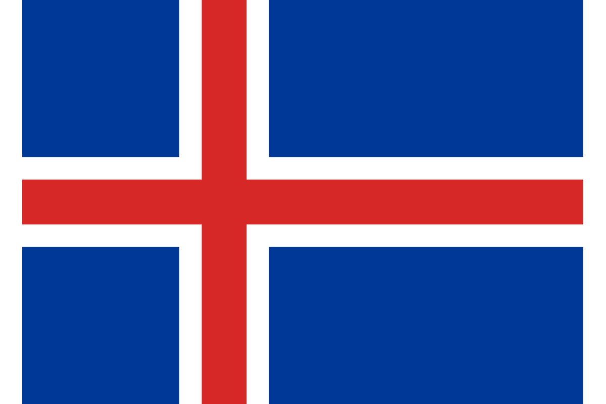 De vlag van IJsland